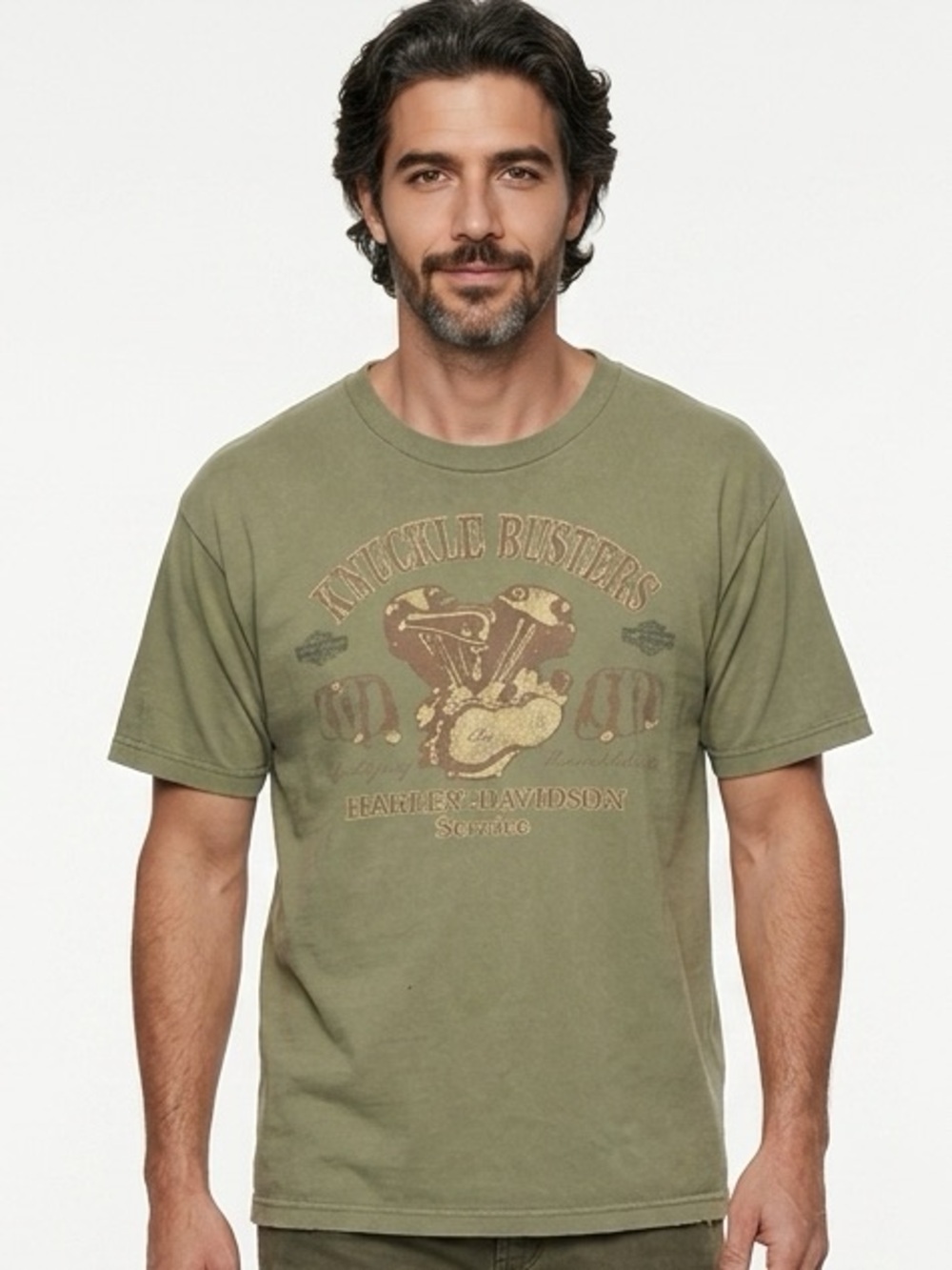 HARLEY DAVIDSON | Knucklebusters Graphic Biker Tee Heartland Burlington Iowa XL